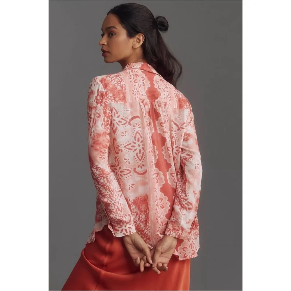 Anthropologie The Romy Relaxed Buttondown Shirt by Pilcro - Picture 3 of 8